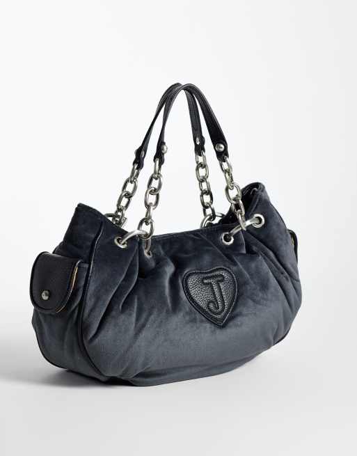 Juicy Couture logo daydreamer medium double handle shoulder bag in grey, 4 of 4