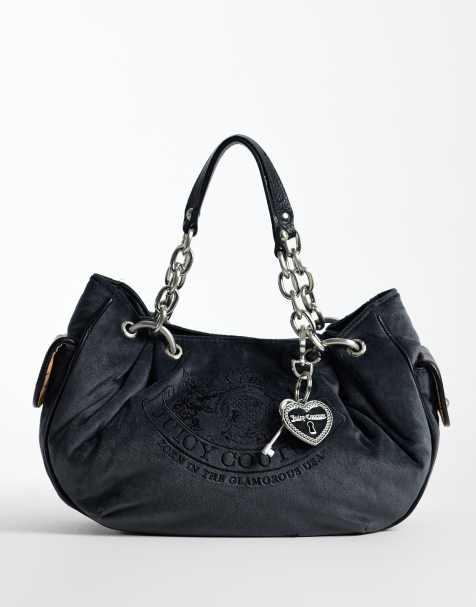 Juicy Couture logo Daydreamer średnia torba na ramię z podwójnymi uchwytami w kolorze szarym - view 1