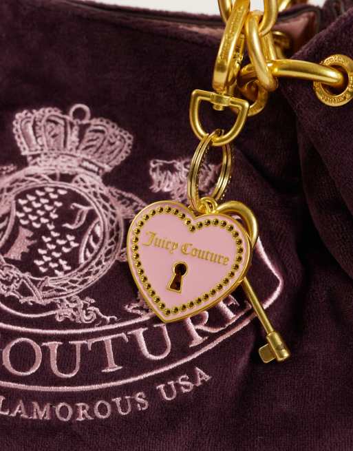 Juicy Couture logo medium double handle shoulder bag in wine tasting, 3 of 4