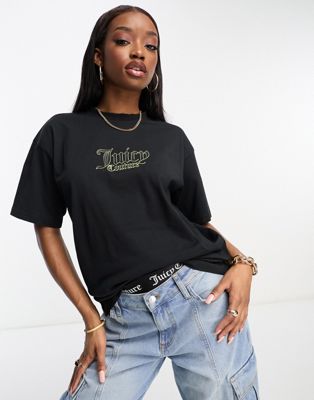 Juicy Couture logo relaxed t-shirt in black