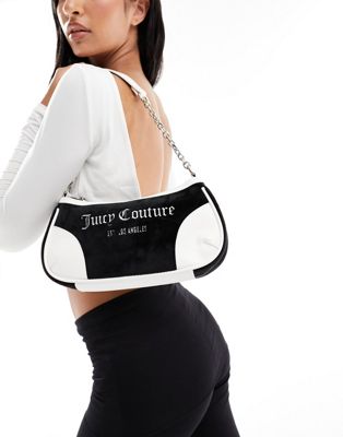 Juicy Couture logo shoulder bag in black | ASOS