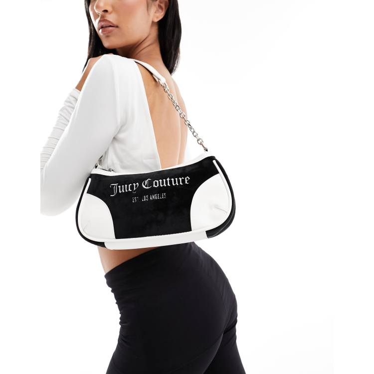 Juicy Couture logo shoulder bag in black | ASOS