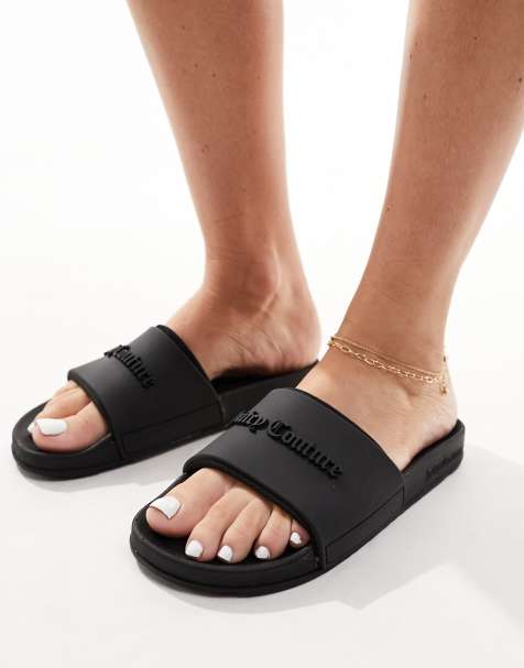 Juicy Couture logo sliders in black - view 1