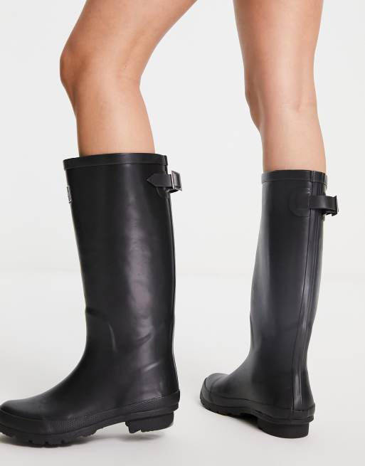 Juicy Couture Long Gumboots With Rubber Patch Logo In Black | atelier ...