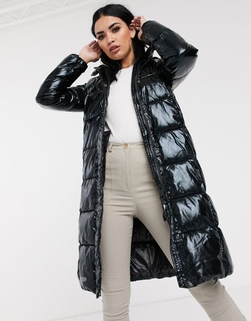 Buy Juicy Couture Girls Longline Puffer Jacket Black