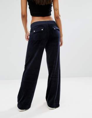 wide leg velour joggers