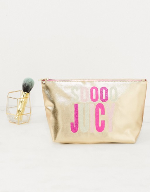 Juicy Couture metallic cosmetic bag