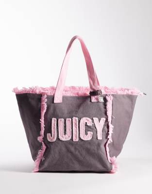 Juicy Couture - Mirna Y2K - Große Shopper-Tragetasche in Braun/Rosa mit Logo-Brown