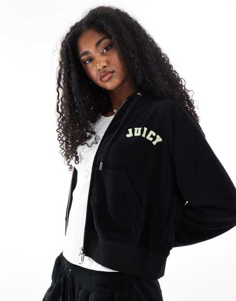 Juicy Couture Nala collegiate hoodie in black - view 1