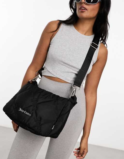 Juicy Couture nylon quilted cross body bag in black ASOS