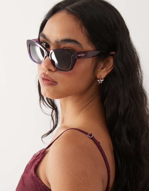 Juicy Couture - Occhiali da sole cat-eye lilla avana , 3 di 3