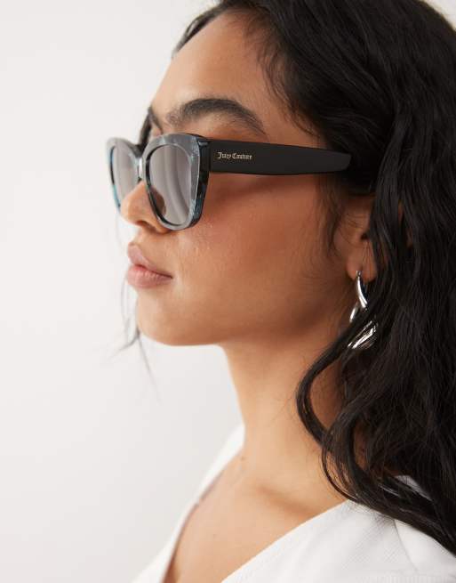 Juicy Couture - Occhiali da sole cat-eye marrone havana, 3 di 3