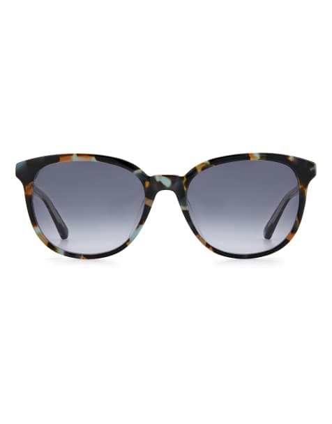 Juicy Couture - Occhiali da sole squadrati verde-azzurro havana - view 1