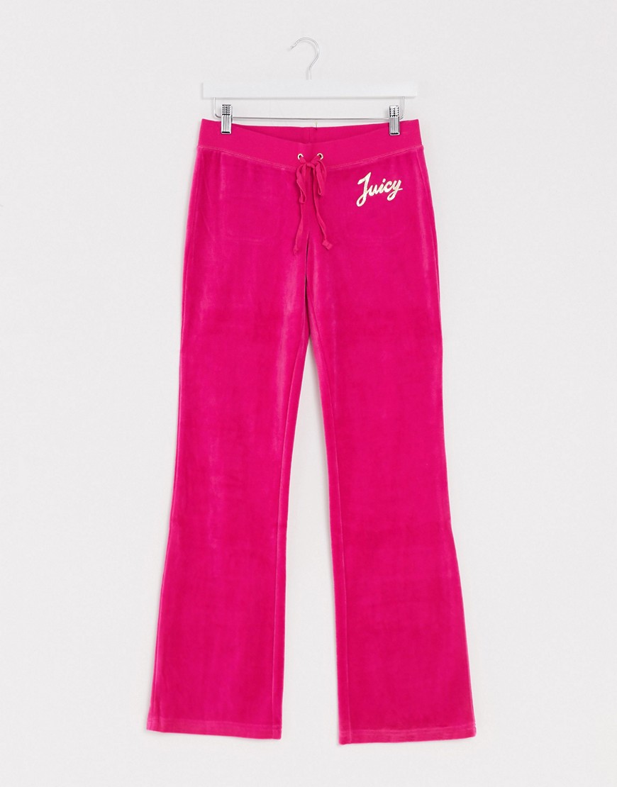 Juicy Couture Outlet Womens Track velor Juicy Script Dr Pant Pitch in purple