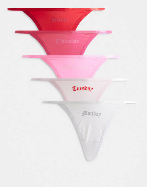 Juicy Couture - Pakke med 7 G-strenge i multifarve med ugedagsprint og logo - view 1