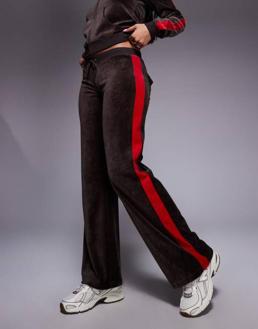 Juicy Couture - Pantalon de jogging droit d'ensemble en à bande logo - Rouge/marron, 2 de 5