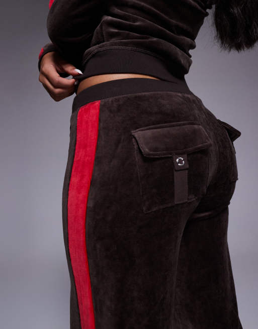 Juicy Couture - Pantalon de jogging droit d'ensemble en à bande logo - Rouge/marron, 5 de 5