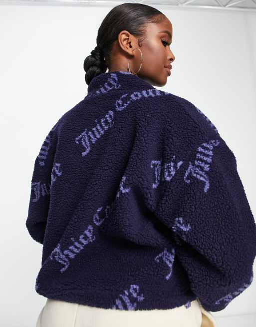 Juicy Couture - Polaire en sherpa imprimée - Noir/violet , 2 de 4