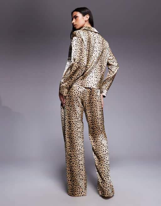 Juicy Couture - Pyjamaset met cheetah-print in naturel , 4 van 4