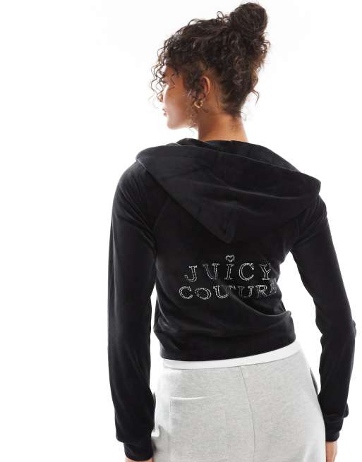 Juicy Couture Regal madison zip hoodie in black