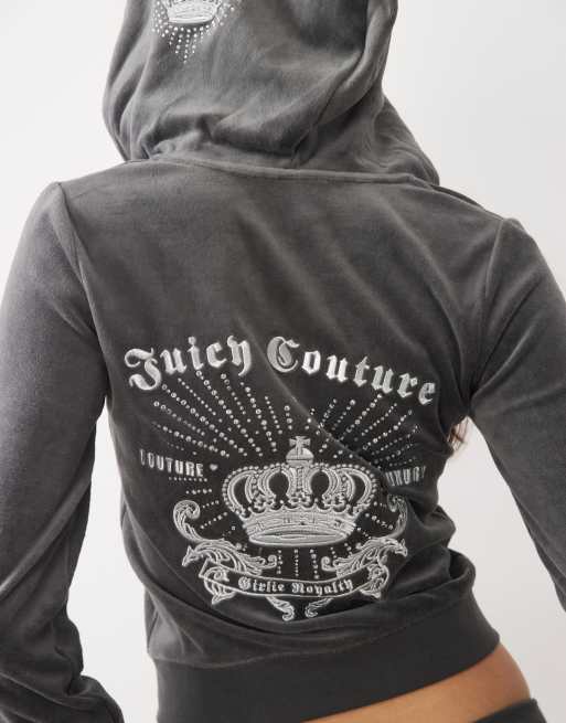 Juicy Couture Robyn hoodie zippé à logo rebelle noir, 2 de 4