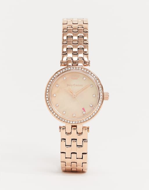 Juicy couture gold watch with diamante crown logo new arrivals