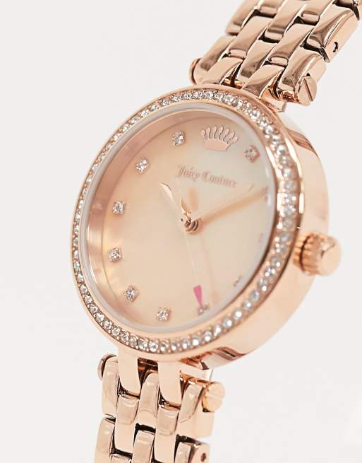 Juicy couture gold watch with diamante crown logo new arrivals