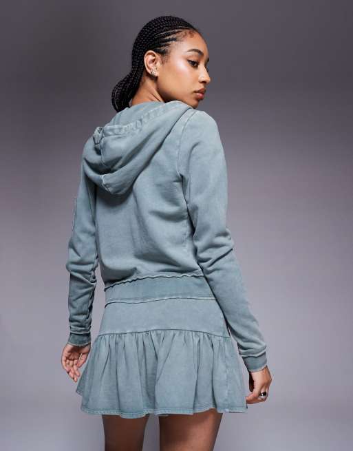 Juicy Couture - Salviegrøn mininederdel i jersey, 5 af 5