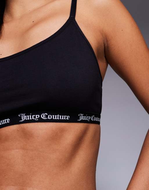 Juicy Couture - Set van 2 bralettes in zwart en grijs, 4 van 4