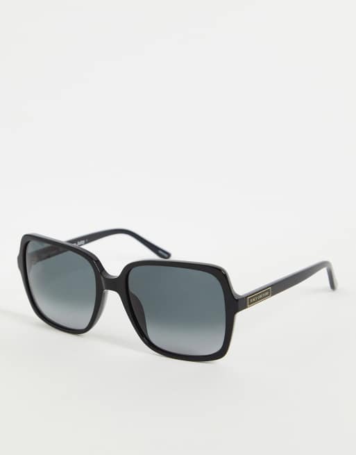 Juicy Couture - Sorte oversized solbriller i firkantet form