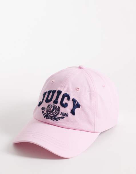Juicy Couture sports embroidered logo baseball cap in pink - view 1