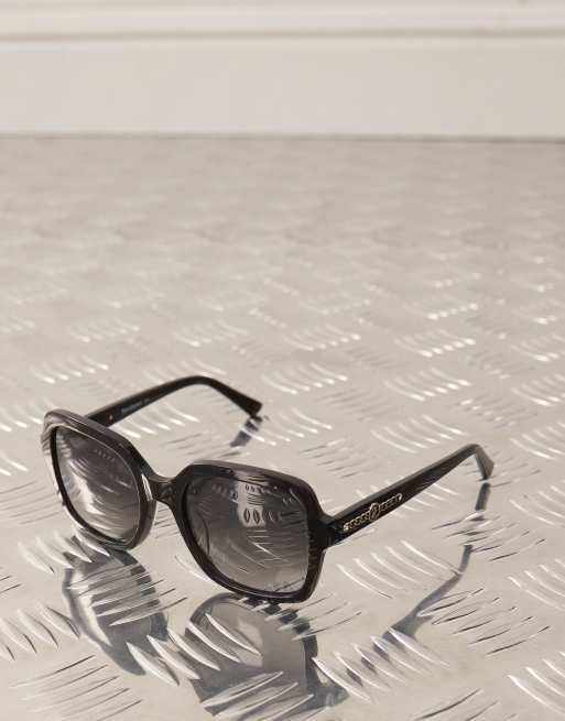 Juicy Couture square sunglasses in black glitter, 2 of 3