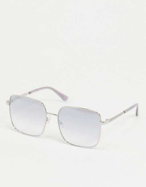Juicy Couture square sunglasses in silver