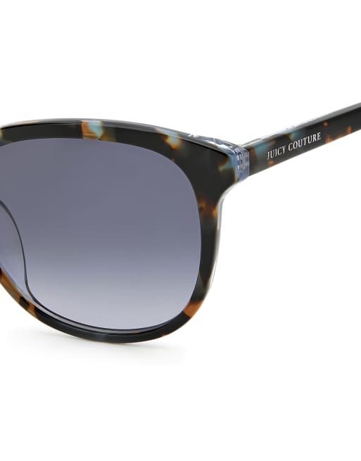 Juicy Couture  square sunglasses in teal havana , 3 of 3
