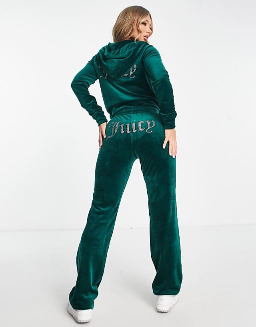 Juicy Couture straight leg joggers co-ord in green | ASOS
