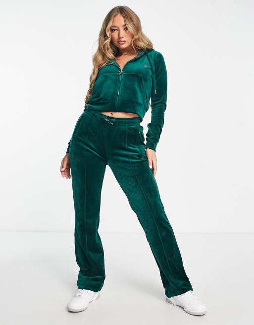 Juicy Couture straight leg trackies in green (part of a set