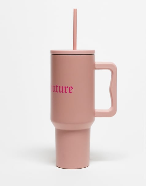 Juicy Couture straw cup in pink - view 1