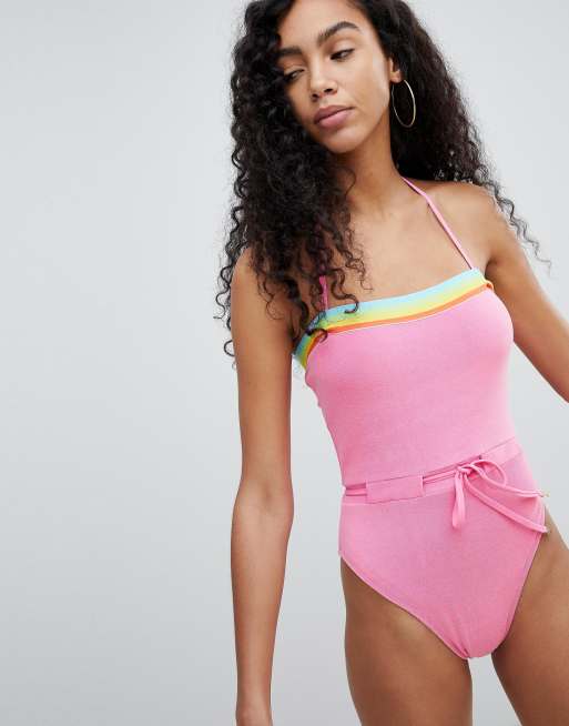 Juicy Couture – Strój kąpielowy ze wzorem z blokami kolorów