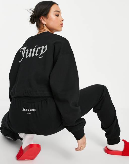 Juicy Couture – Träningsoverall med metallisk logga, 2 av 3