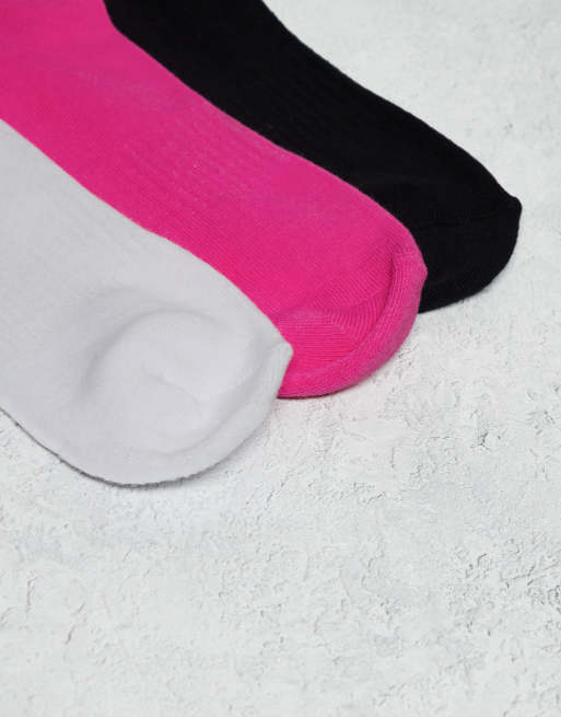 Juicy Couture – Svarta, vita och rosa strumpor, 3-pack, 2 av 3