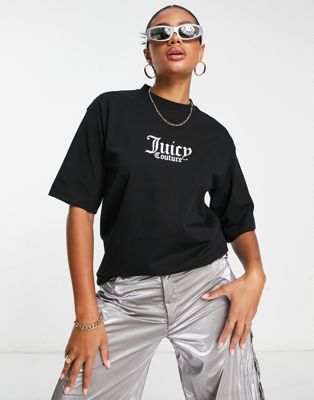 Juicy Couture - T-shirt oversize à imprimé graphique - Noir  | ASOS