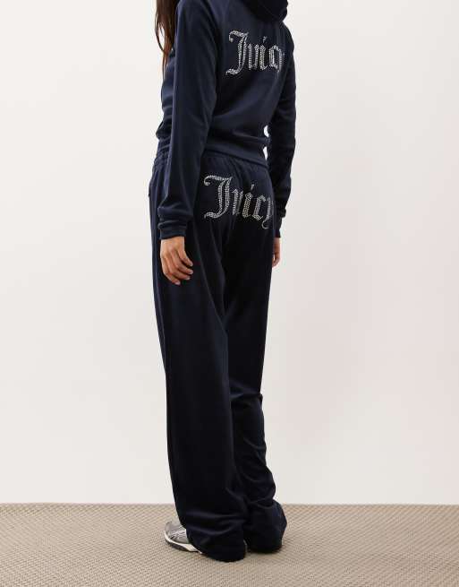 Juicy Couture - Tina - Joggers dritti blu navy con logo, 5 di 5