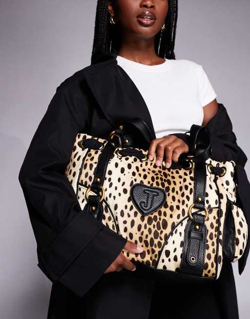 Juicy Couture – Torba w kolorze naturalnym w panterkę w stylu lat 2000., 4 z 4
