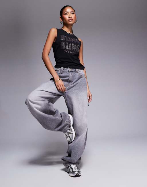 Juicy Couture – Trägertop in Schwarz mit „Bling Bling“-Strassverzierung, 4 von 4