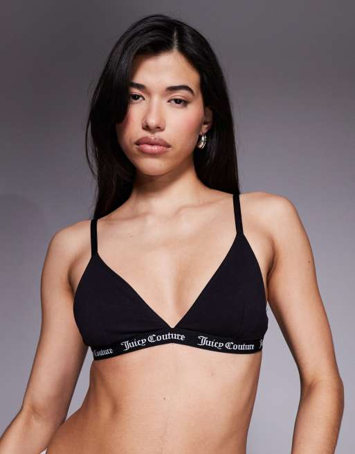 Juicy Couture - Triangel bh met logo in zwart, 4 van 4