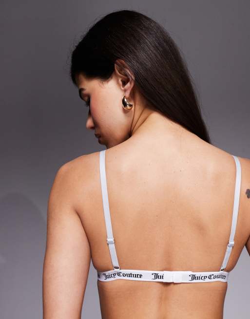 Juicy Couture - Triangel bh met logoband in lichtgrijs, 2 van 4