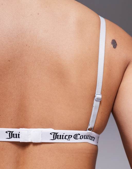 Juicy Couture - Triangel bh met logoband in lichtgrijs, 3 van 4