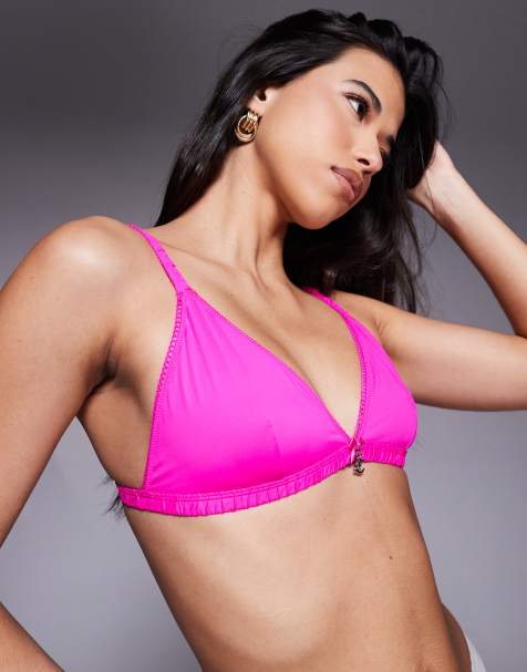 Juicy Couture triangle bralet in pink - view 1
