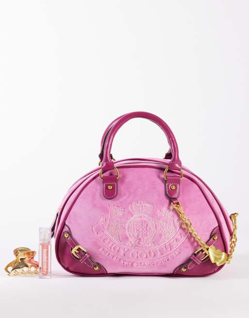 Juicy Couture Twig Y2K logo bowling bag in hot pink | ASOS