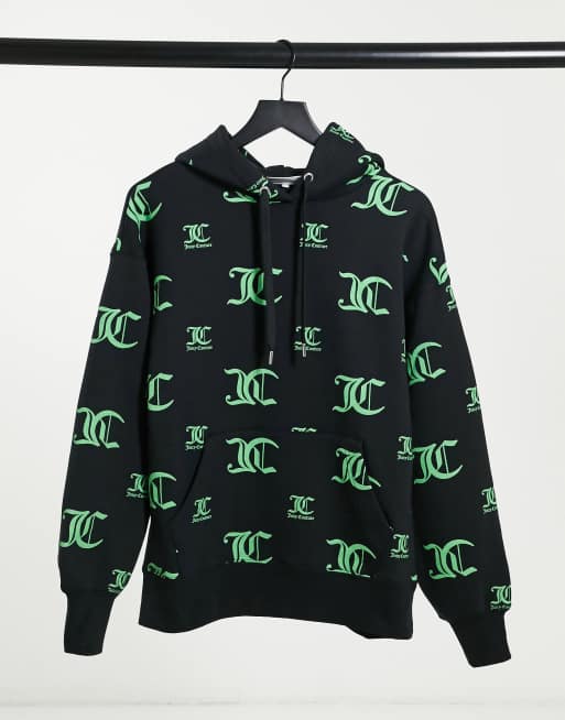 Juicy Couture – Unisex-Kapuzenpullover und Jogginghose in Schwarz mit Monogramm, Set, 2 von 2